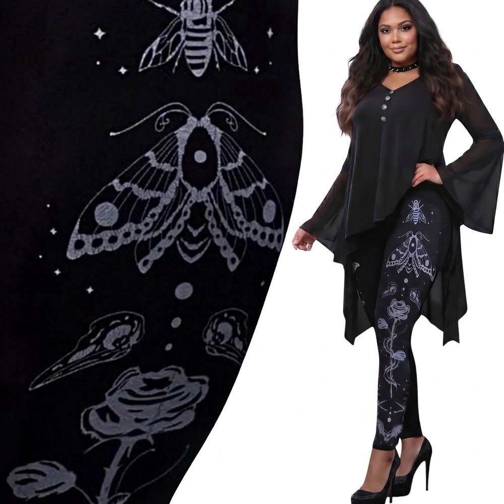 TORRID Nightfall "Gothic Totem" Full Length Printed Legging NWT Size 4X - Picture 9 of 12